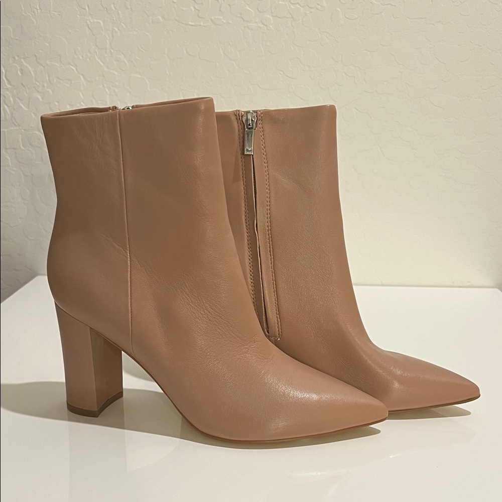 Marc Fisher Ulani Bootie- Light Pink Leather